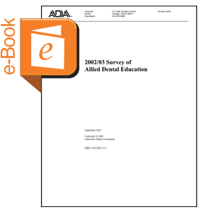 2002-03 Survey of Allied Dental Education ( Downloadable) Image 0