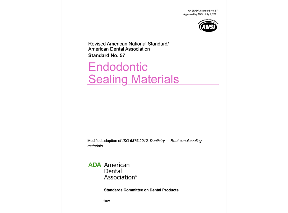 ANSI/ADA Standard No. 57 for Endodontic Sealing Materials - E-BOOK Image 0