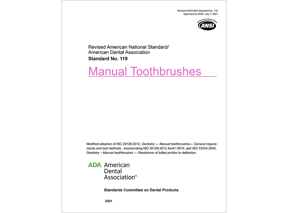 ANSI/ADA Standard No. 119 Manual Toothbrushes - E-BOOK Image 0