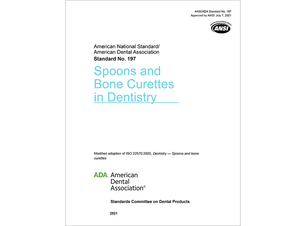 ANSI/ADA Standard No. 197 Spoons and Bone Curettes in Dentistry - E-BOOK Image 0