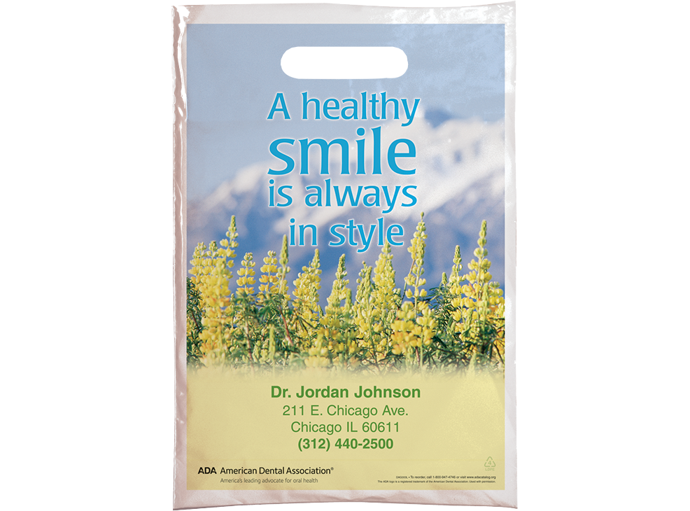 PERSONALIZED A Healthy Smile Is Always in Style Small Supply Bag