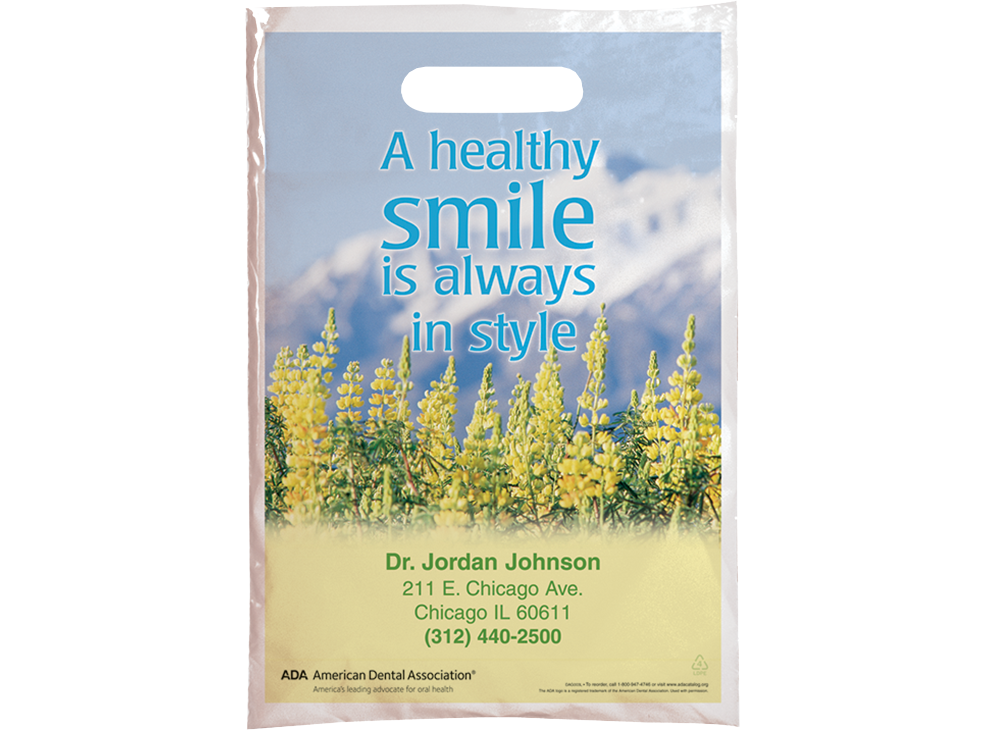 PERSONALIZED A Healthy Smile Is Always in Style Large Supply Bag Image 0