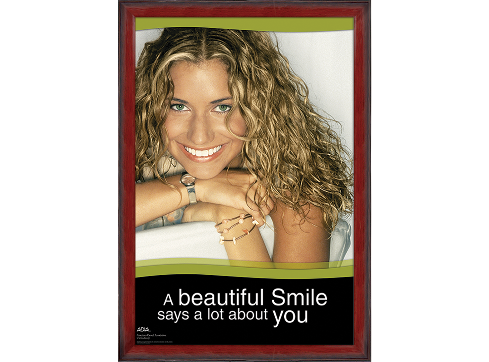 24" x 36" Framed Wall Art, A Beautiful Smile Image 1