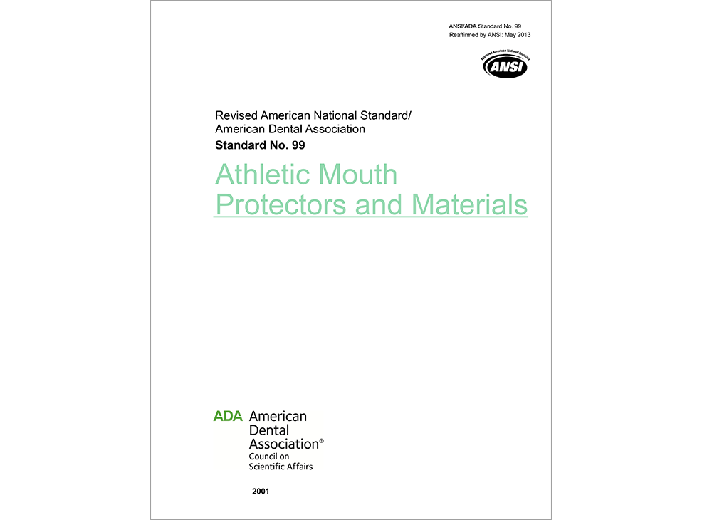 ANSI/ADA Standard No. 99 Athletic Mouth Protectors and Materials - E-BOOK Image 0