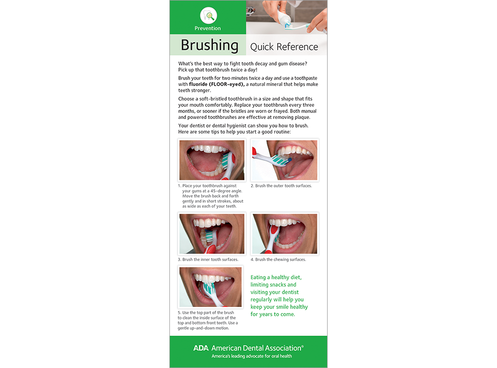 Brushing Quick Reference Card Image 0