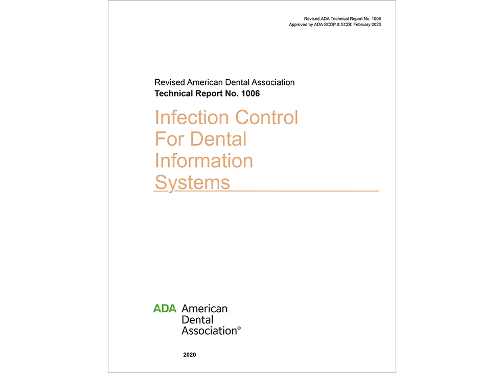 ADA Technical Report No. 1006 for Infection Control for Dental Information Systems - E-BOOK Image 0