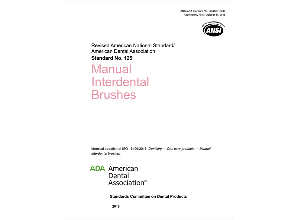 ANSI/ADA Standard No. 125 Manual Interdental Brushes - E-BOOK Image 0