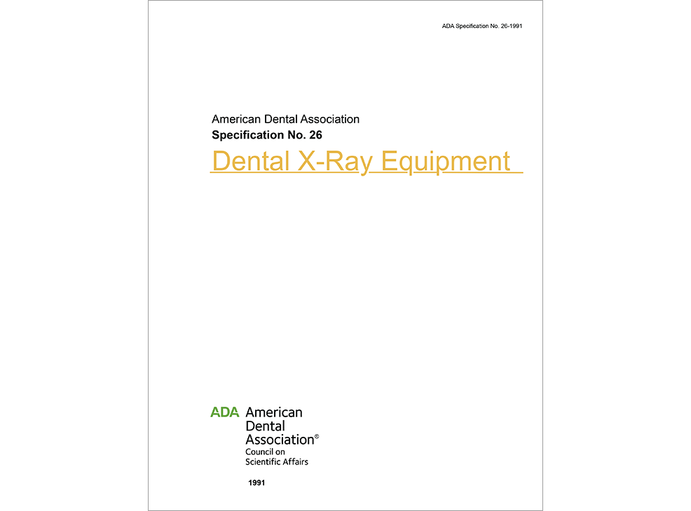 ADA Standard No 26 Dental X-Ray Equipment - E-BOOK Image 0