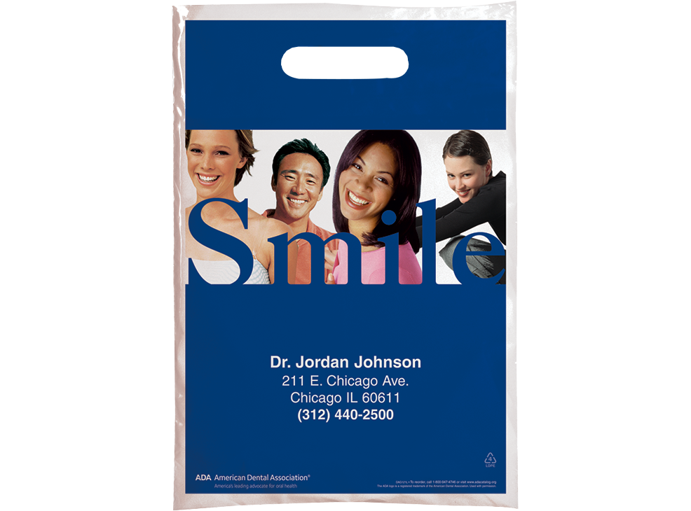 PERSONALIZED Big Word Smile Large Supply Bag