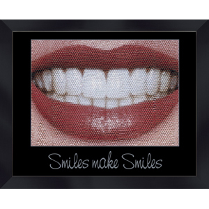 24" x 36" Framed Wall Art, Smiles Make Smiles Image 0