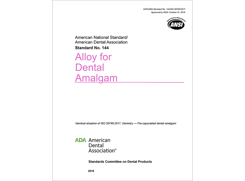 ANSI/ADA Standard 144 Alloy for Dental Amalgam - E-BOOK Image 0