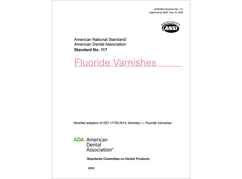 ANSI/ADA Standard 117 Fluoride Varnishes - E-BOOK Image 0