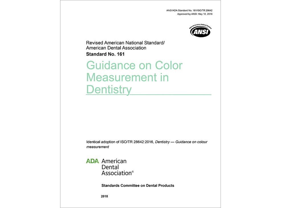 ANSI/ADA Standard  No. 161 Guidance on Color Measurement in Dentistry-E-BOOK Image 0