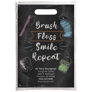Brush Floss Smile Repeat Large Supply Bag Image 0