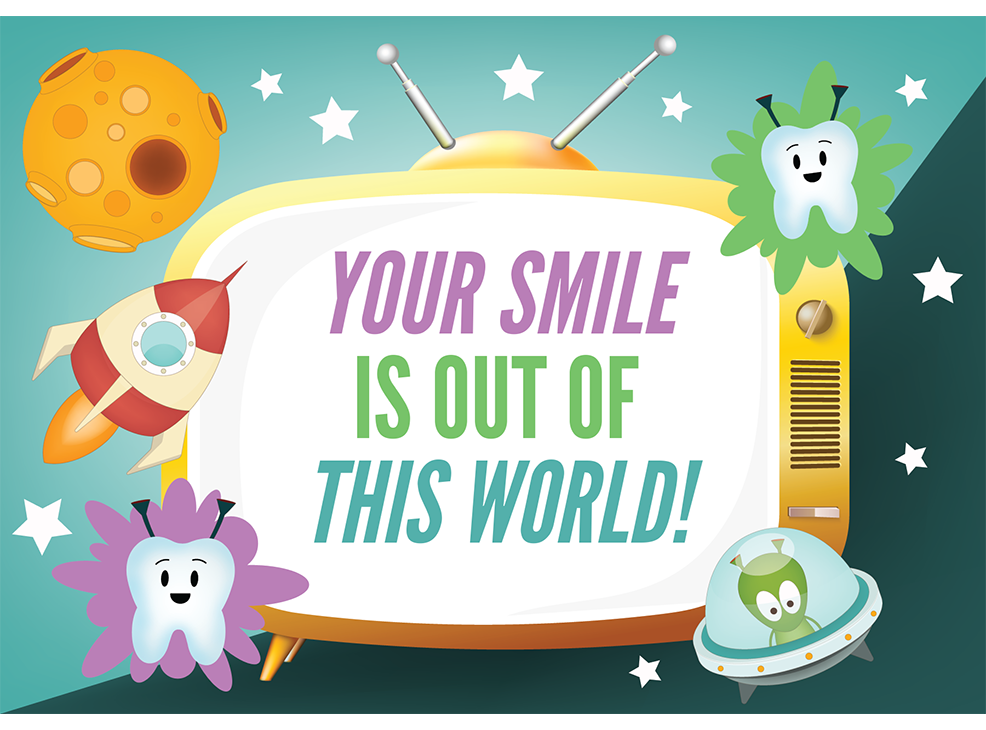 Your smile is out of this world Laser Card Image 0