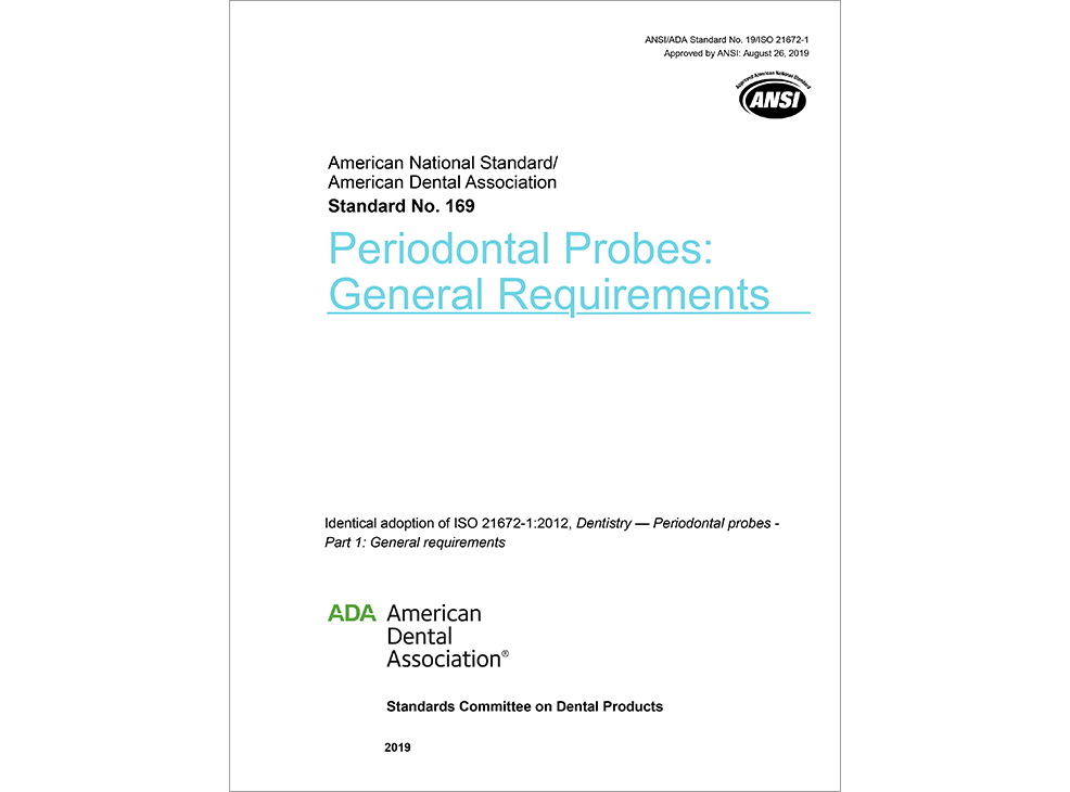 ANSI/ADA Standard No. 169 Periodontal Probes: General Requirements - DOWNLOAD Image 0