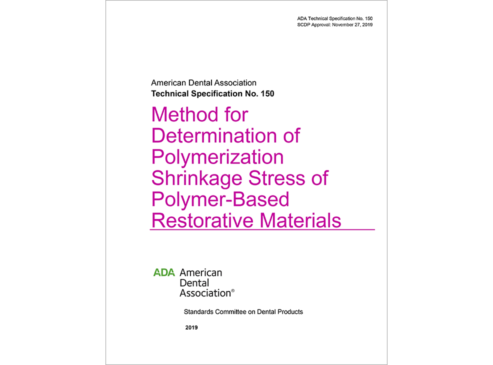 ANSI/ADA Standard No. 150 for Method for Determination of Polymerization Shrinkage Str Image 0