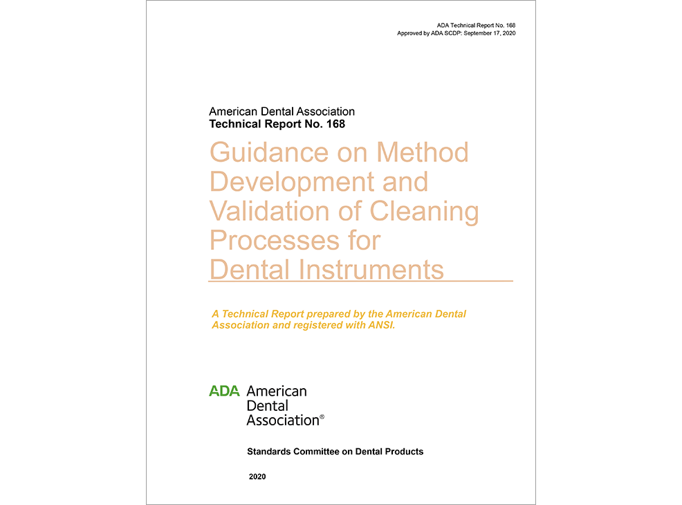 ADA 168-2020-TR Report No. 168 Guidance on Method Development and Validation of Cleaning Processes Image 0