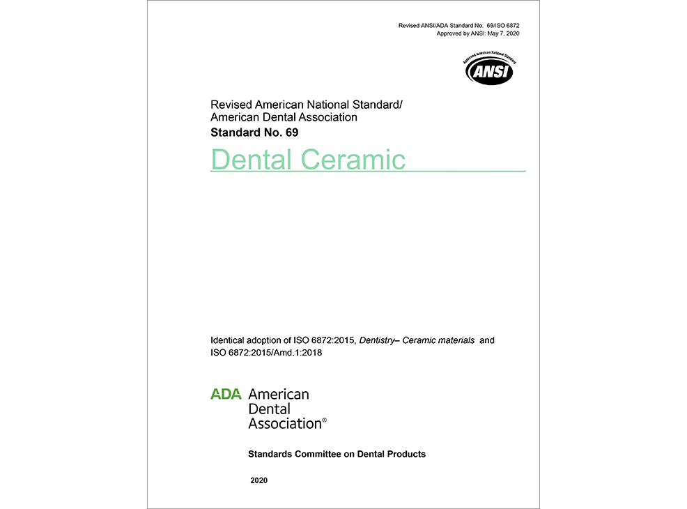 ANSI/ADA Standard No. 69 Dental Ceramic - E-BOOK Image 0