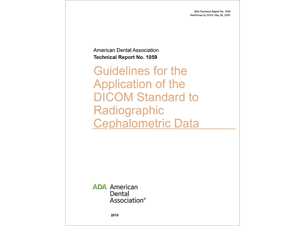 ADA Technical Report No. 1059 Guidelines for the Application of the DICOM Standard to Radiographic Image 0
