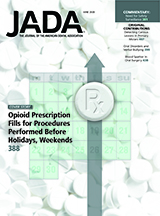 Increased opioid prescription fills after dental procedures performed before weekends and holidays (June 2020 Article 1)