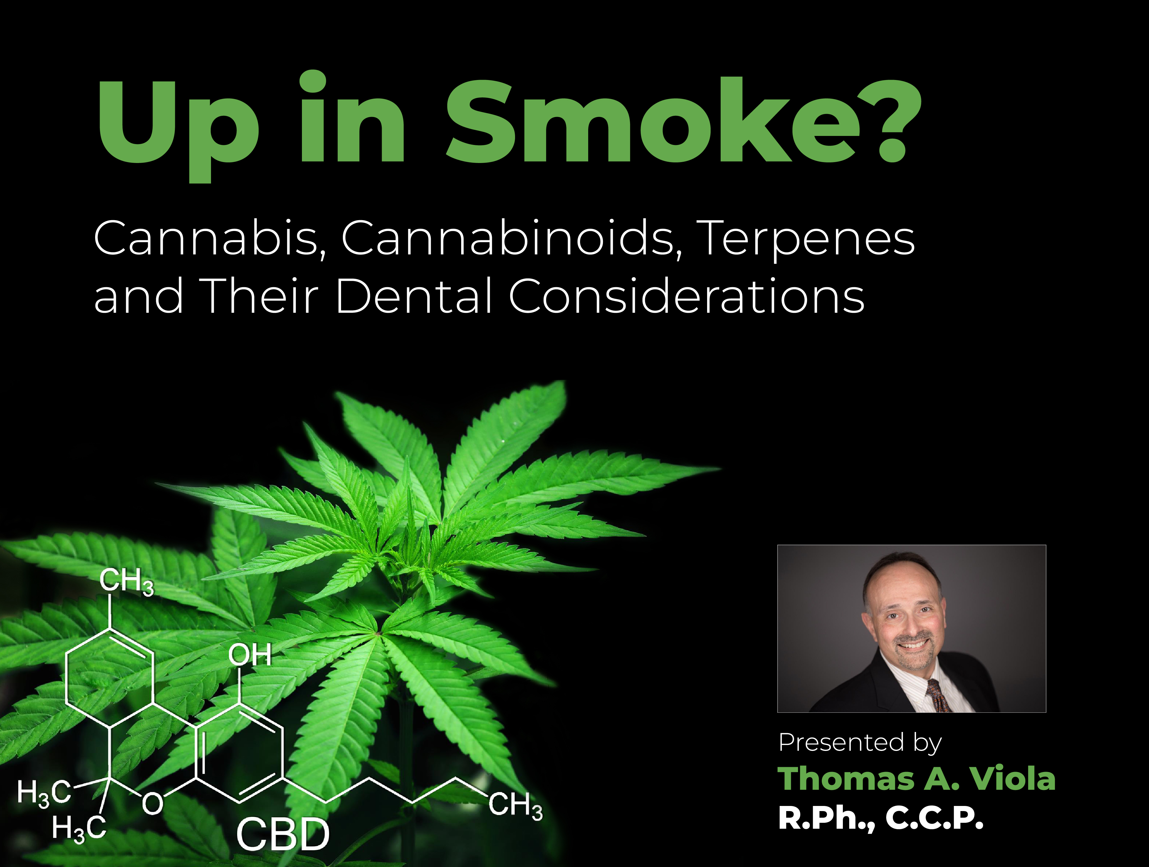 Up In Smoke: Cannabis, Cannabinoids, Terpenes and Their Dental Considerations