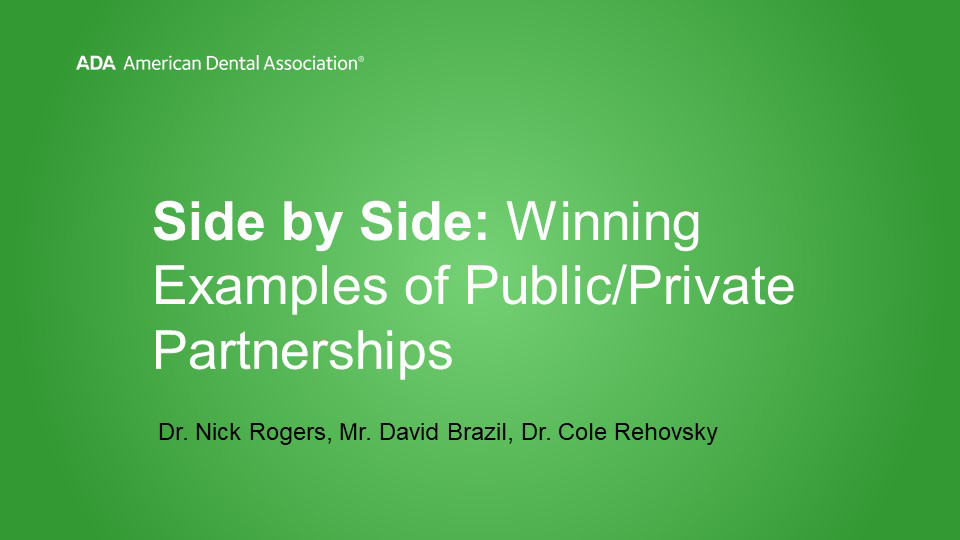 Side by Side: Winning Examples of Public/Private Partnerships (Recorded Webinar)
