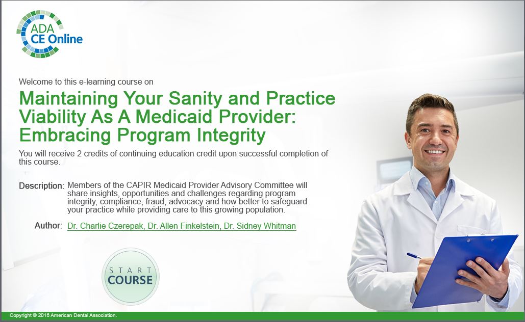 Maintaining Your Sanity and Practice Viability as a Medicaid Provider: Embracing Program Integrity